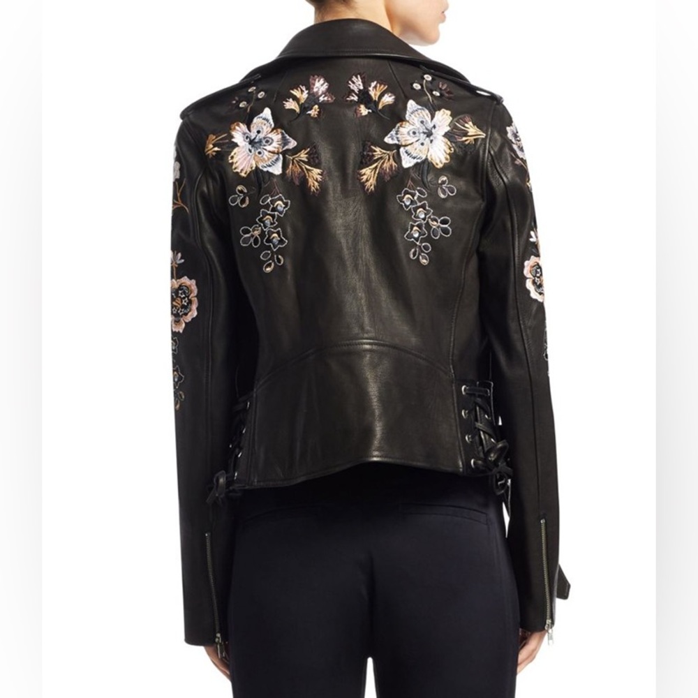 A.L.C. Benson Embroidered Leather Jacket